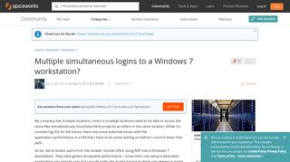 [SOLVED] Multiple simultaneous logins to a Windows 7 workstation ...