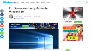 Fix: Screen constantly flashes in Windows 10 - Windows Report