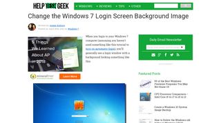 Change the Windows 7 Login Screen Background Image