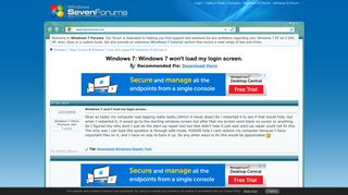 Windows 7 won't load my login screen. Solved - Windows 7 Help Forums