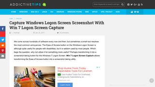 Capture Windows Logon Screen Screenshot - Win 7 Logon Screen ...