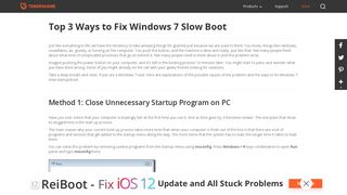 Top 3 Ways to Fix Windows 7 Slow Boot - Tenorshare