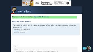 (Solved) - Windows 7 - Black screen after window logo before ...