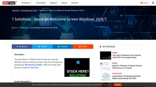 7 Solutions - Stuck on Welcome Screen Windows 10/8/7 - MiniTool