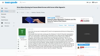 Virus Allows Bootup but Causes Black Screen with Cursor After ...