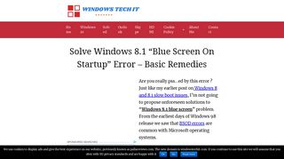 Solve Windows 8.1 