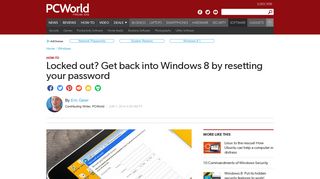 Locked out? Get back into Windows 8 by resetting your ... - PCWorld