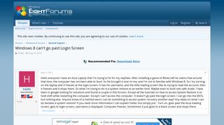 Windows 8 can't go past Login Screen | Windows 8 Help Forums