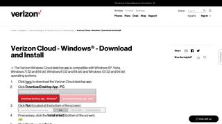 Verizon Cloud - Windows - Download and Install | Verizon Wireless