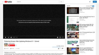 Flickering Screen After Updating Windows 8.1 - Solved - YouTube