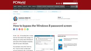 How to bypass the Windows 8 password screen | PCWorld