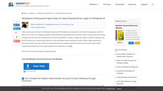 How to Hack Windows 8 Password - SmartKey Password Recovery