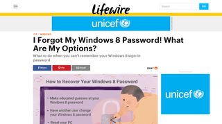 I Forgot My Windows 8 Password! What Are My Options? - Lifewire