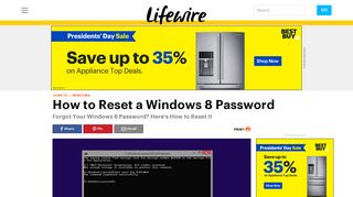 How to Reset a Windows 8 Password - Lifewire