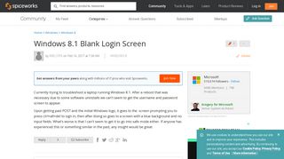 [SOLVED] Windows 8.1 Blank Login Screen - Spiceworks Community