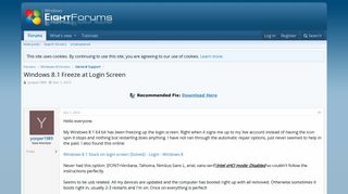 Windows 8.1 Freeze at Login Screen | Windows 8 Help Forums