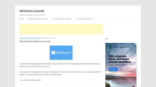 Windows 8 default sounds | Windows sounds