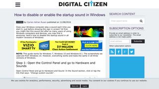 How to disable or enable the startup sound in Windows | Digital Citizen