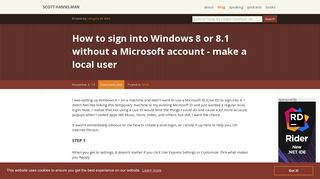 How to sign into Windows 8 or 8.1 without a Microsoft account - make ...