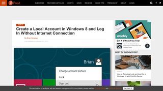 Create a Local Account in Windows 8 and Log In Without Internet ...