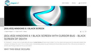 [SOLVED] Windows 8.1 Black Screen bug - Rapid IT Support