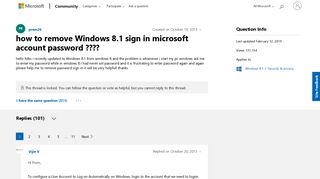 how to remove Windows 8.1 sign in microsoft account password ...