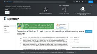 passwords - Separate my Windows 8.1 login from my Microsoft login ...