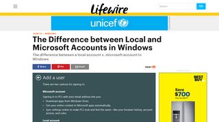 Local and Microsoft Accounts Difference in Windows - Lifewire