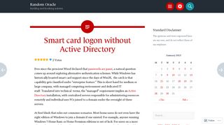 Smart card logon without Active Directory – Random Oracle