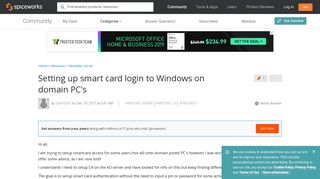 Setting up smart card login to Windows on domain PC's - Windows ...