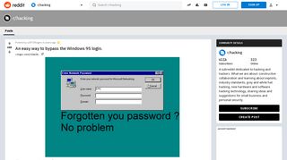 An easy way to bypass the Windows 95 login. : hacking - Reddit