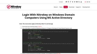 Login With Nitrokey on Windows Domain Computers Using MS Active ...