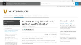 Active Directory Accounts and Windows Authentication | Vault ...