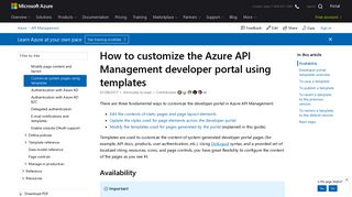 How to customize the Azure API Management ... - Microsoft Docs