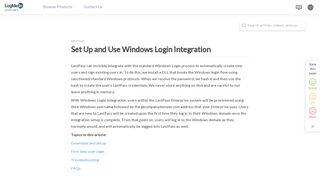 Set Up and Use Windows Login Integration - LogMeIn Support