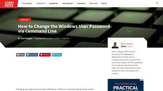 How to Change the Windows User Password via Command Line