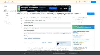 How to connect from windows command prompt to mysql command line ...