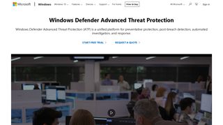 Security Solutions | Windows Defender Advanced Threat Protection