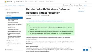 Get started with Windows Defender Advanced Threat Protection ...