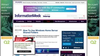 How To Use Windows Home Server Shared Folders - InformationWeek