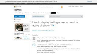 How to display last login user account in active directory ...