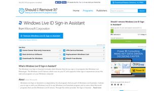 Windows Live ID Sign-in Assistant by Microsoft - Should I Remove It?