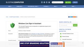 Windows Live Sign-in Assistant - Add or Remove Programs Entry ...