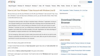 How to Link Your Windows 7 User Account with Windows Live ID ...