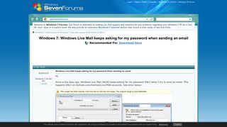 Windows Live Mail keeps asking for my password when sending an ...