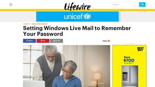 How to Make Windows Live Mail Remember Your Password - Lifewire