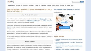[Bug Fix] Windows Live Mail 2012 Shows 