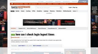 how can i check login logout times - [Solved] - Windows 10 - Tom's ...