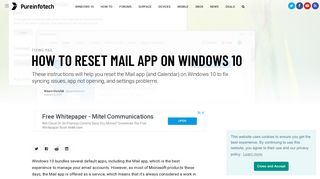 How to reset the Mail app on Windows 10 to fix email sync and other ...