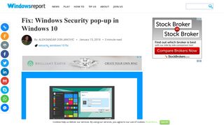 Fix: Windows Security pop-up in Windows 10 - Windows Report